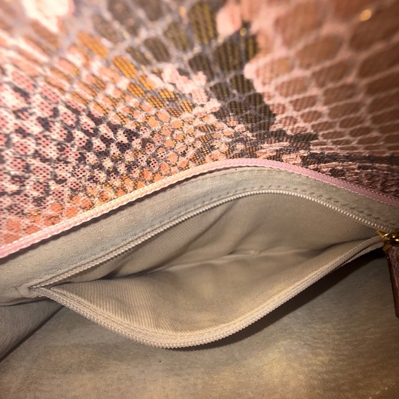 Kate Spade Pink and Black Snake Print Clutch - Picture 5 of 15